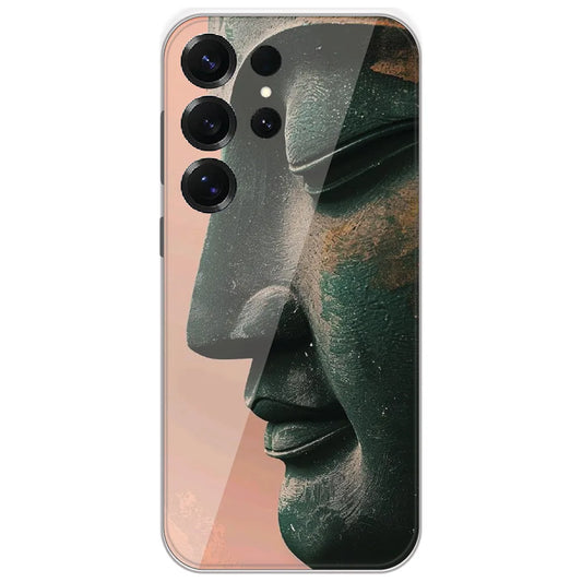 Stone Buddha Face - Printed Silicone Case for Samsung Galaxy S25 Ultra