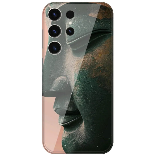 Stone Buddha Face - Printed Silicone Case for Samsung Galaxy S26 Ultra