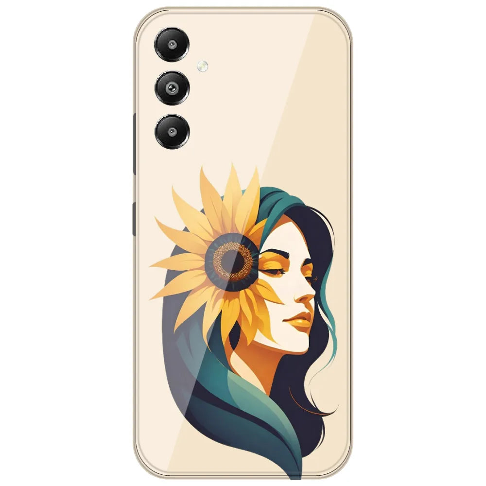 Sunflower Hair Girl - Printed Silicone Case for Samsung Galaxy A05s