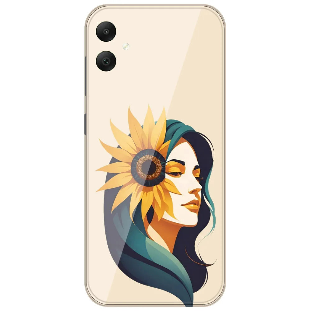 Sunflower Hair Girl - Printed Silicone Case for Samsung Galaxy A06