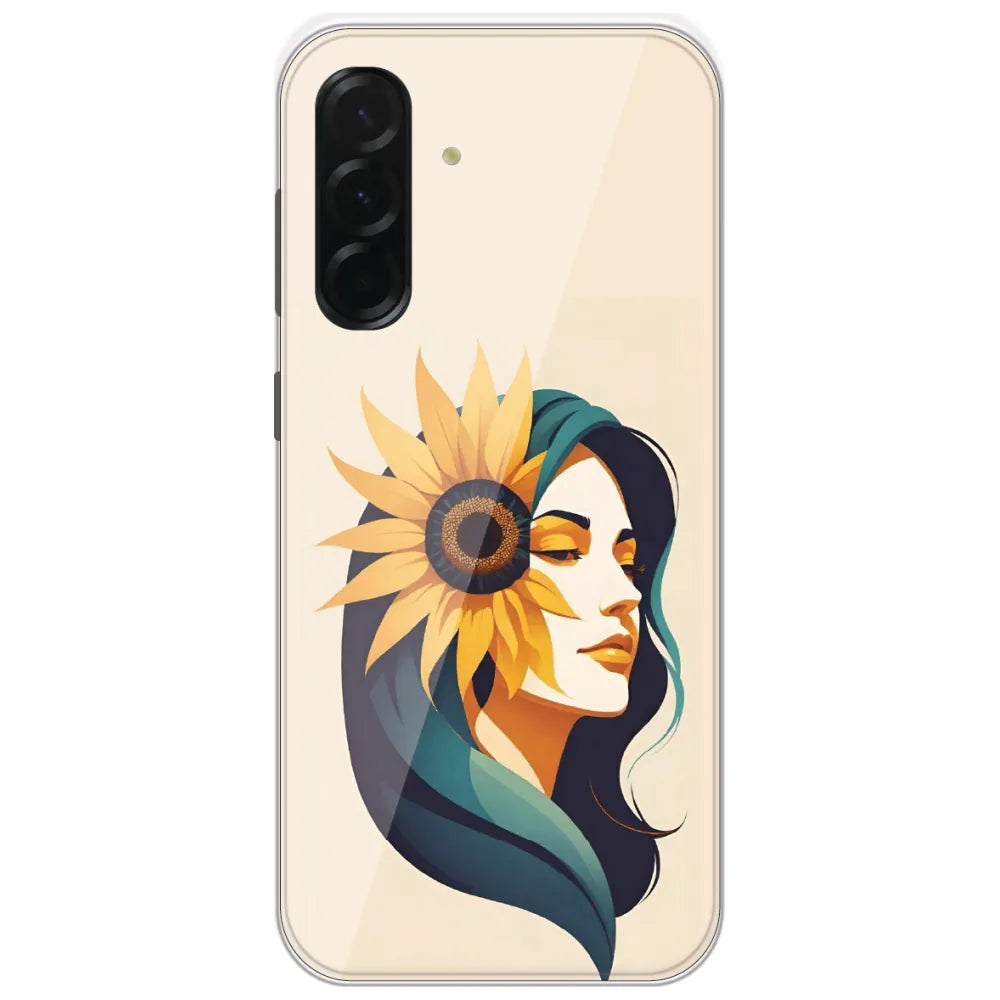 Sunflower Hair Girl - Printed Silicone Case for Samsung Galaxy A36