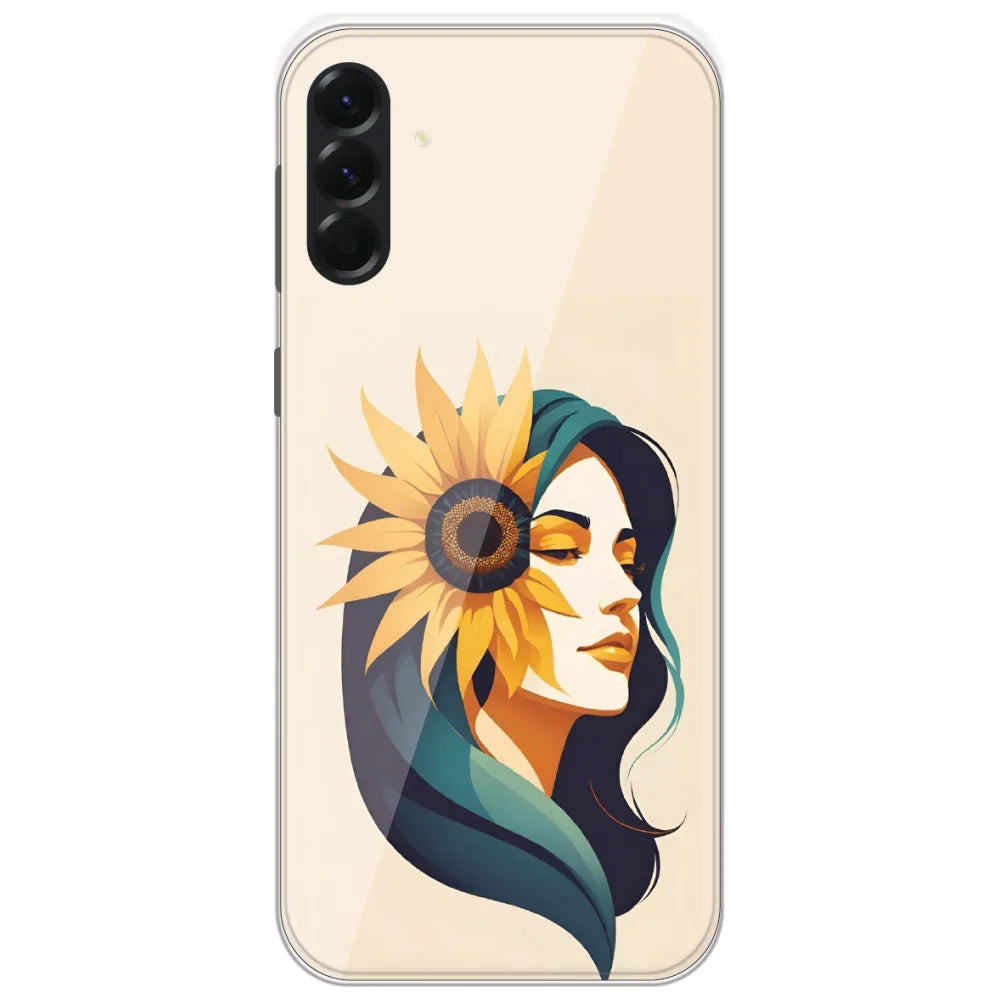 Sunflower Hair Girl - Printed Silicone Case for Samsung Galaxy A56