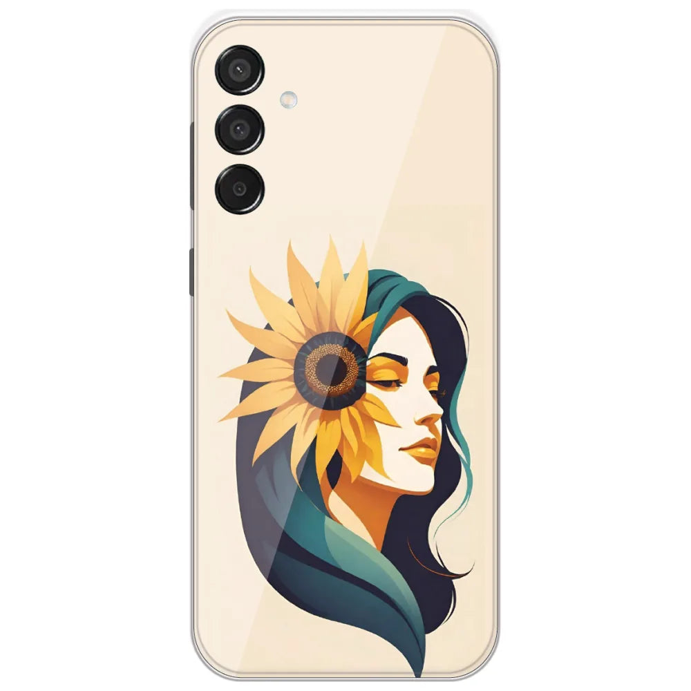 Sunflower Hair Girl - Printed Silicone Case for Samsung Galaxy M15