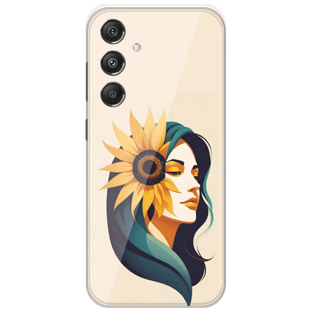 Sunflower Hair Girl - Printed Silicone Case for Samsung Galaxy M34 5G