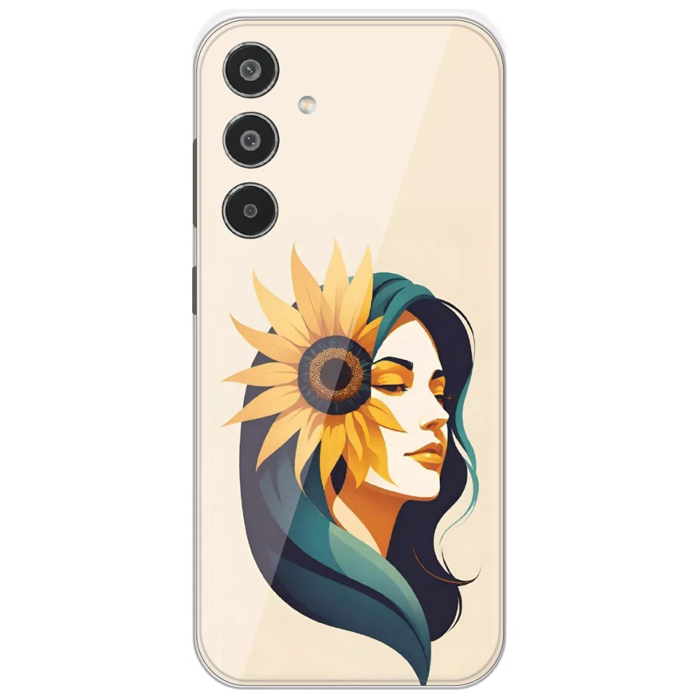 Sunflower Hair Girl - Printed Silicone Case for Samsung Galaxy M35 5G