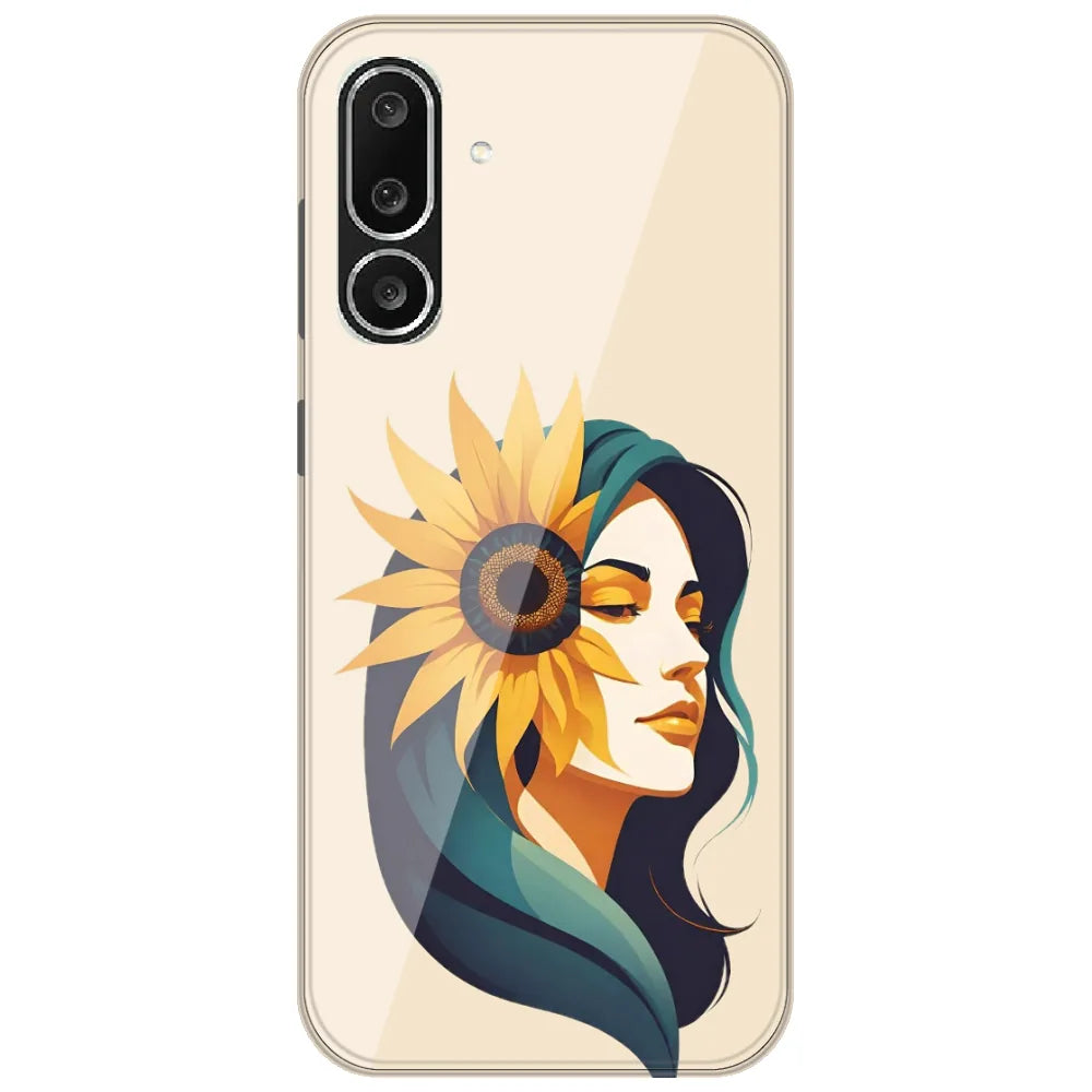 Sunflower Hair Girl - Printed Silicone Case for Samsung Galaxy M56 5G