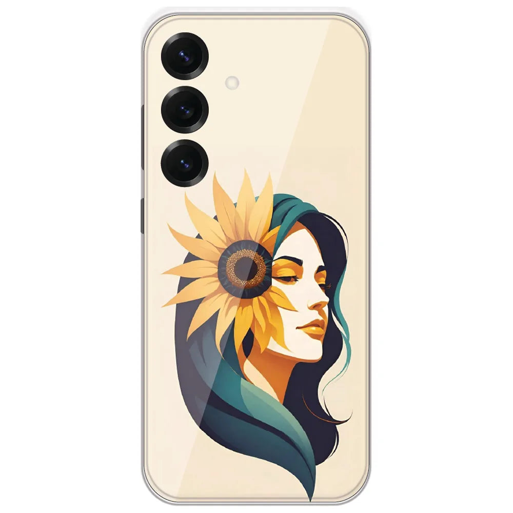 Sunflower Hair Girl - Printed Silicone Case for Samsung Galaxy S25