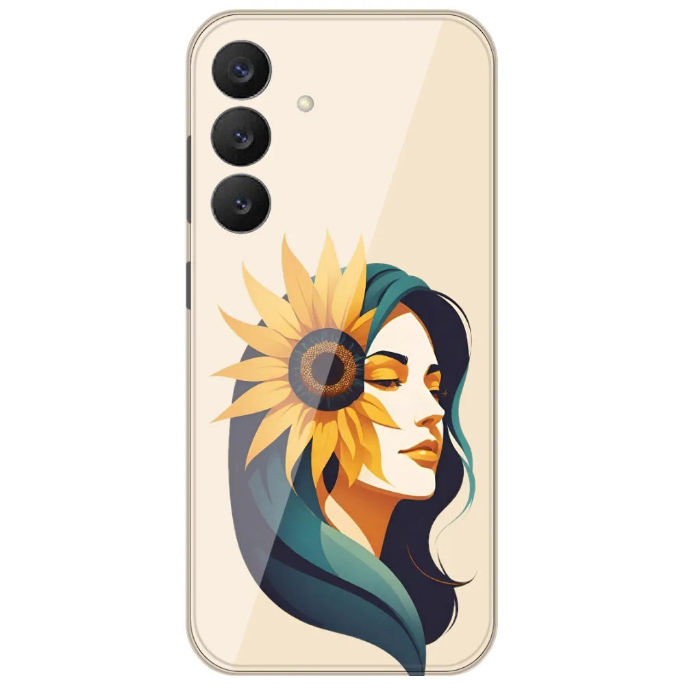 Sunflower Hair Girl - Printed Silicone Case for Samsung Galaxy S26