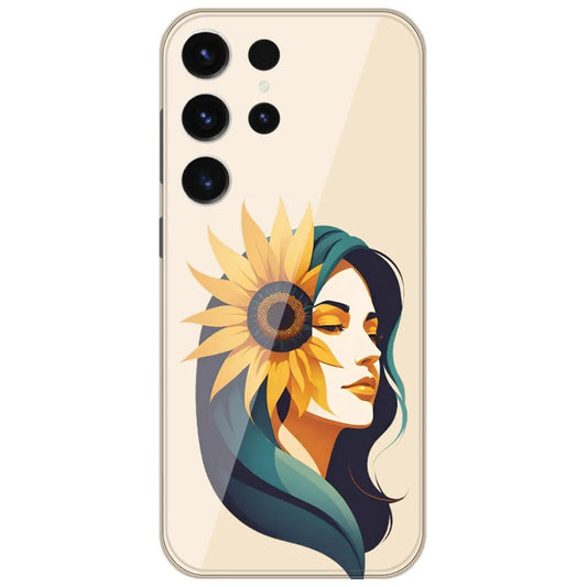 Sunflower Hair Girl - Printed Silicone Case for Samsung Galaxy S26 Ultra