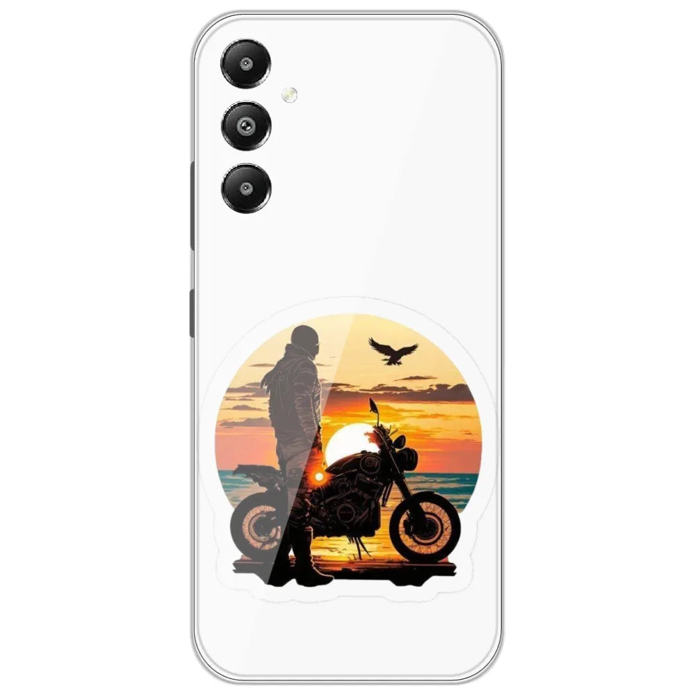 Sunset Biker - Printed Silicone Case for Samsung Galaxy A05s