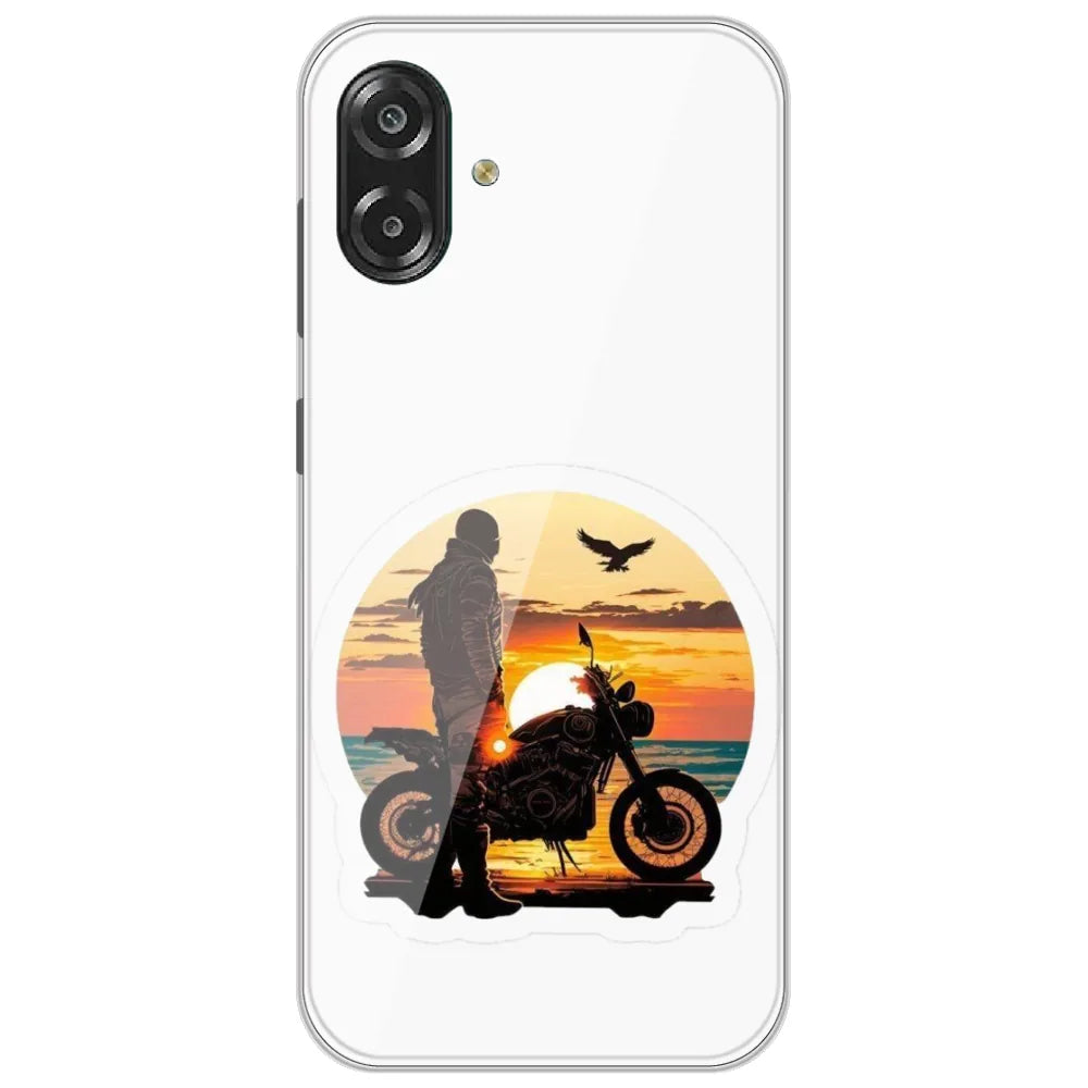 Sunset Biker - Printed Silicone Case for Samsung Galaxy A07 4G