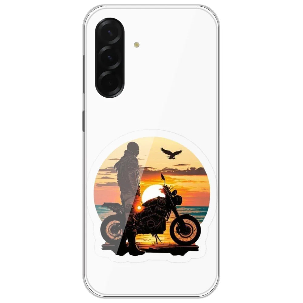 Sunset Biker - Printed Silicone Case for Samsung Galaxy A37 5G