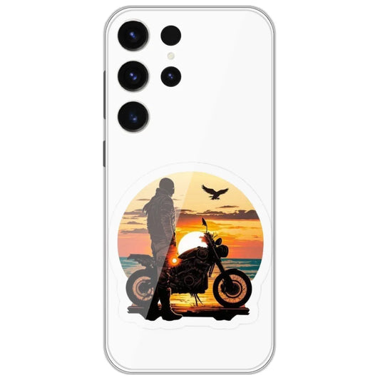 Sunset Biker - Printed Silicone Case for Samsung Galaxy S26 Ultra