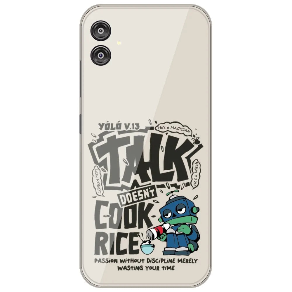 Talk Doesn't Cook Rice - Printed Silicone Case for Samsung Galaxy F04