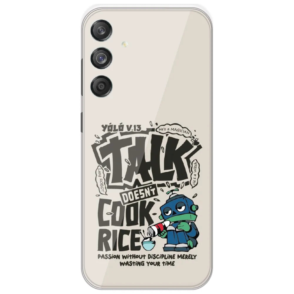 Talk Doesn't Cook Rice - Printed Silicone Case for Samsung Galaxy M55 5G