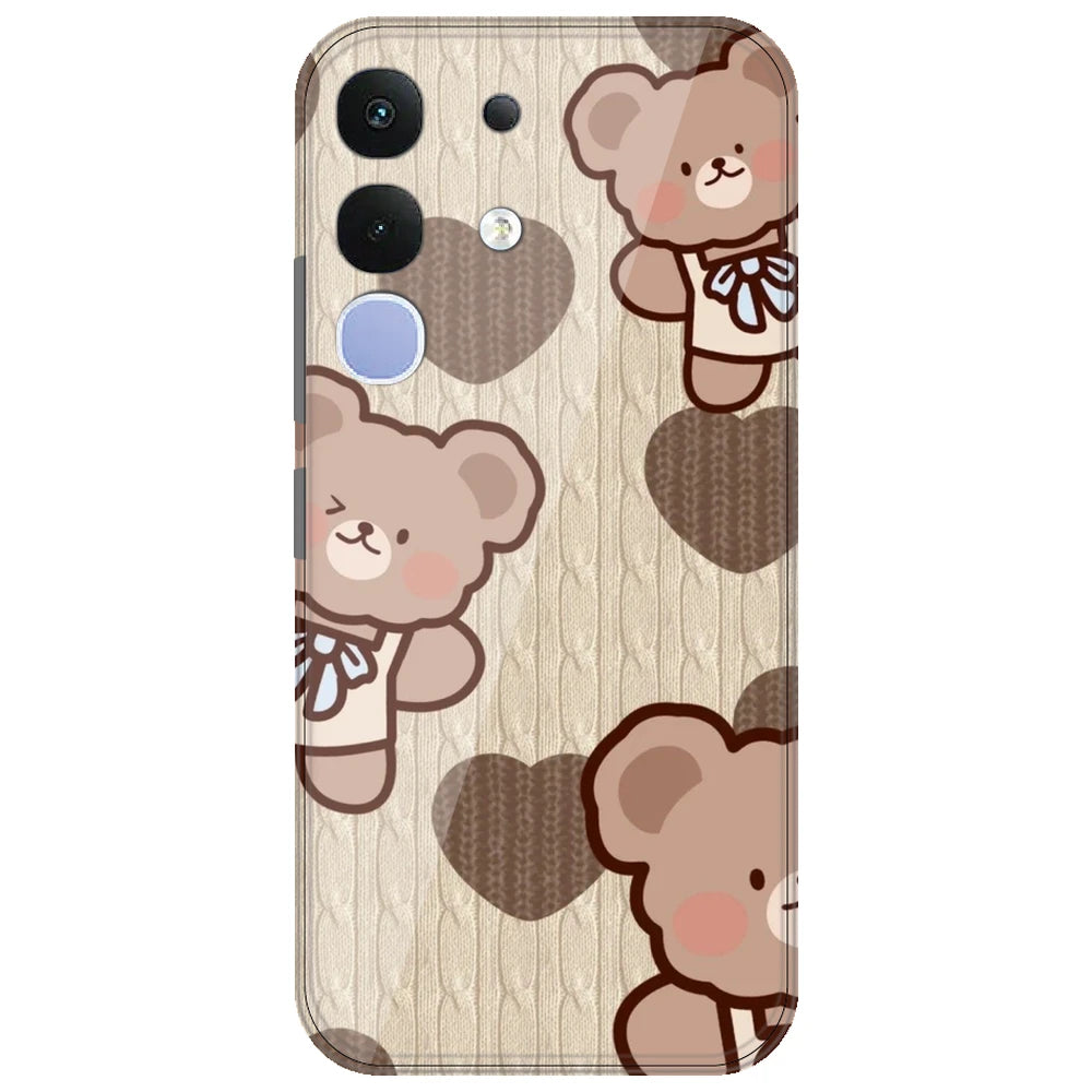 Teddy Heart - Printed Silicone Case for iQOO Z10x
