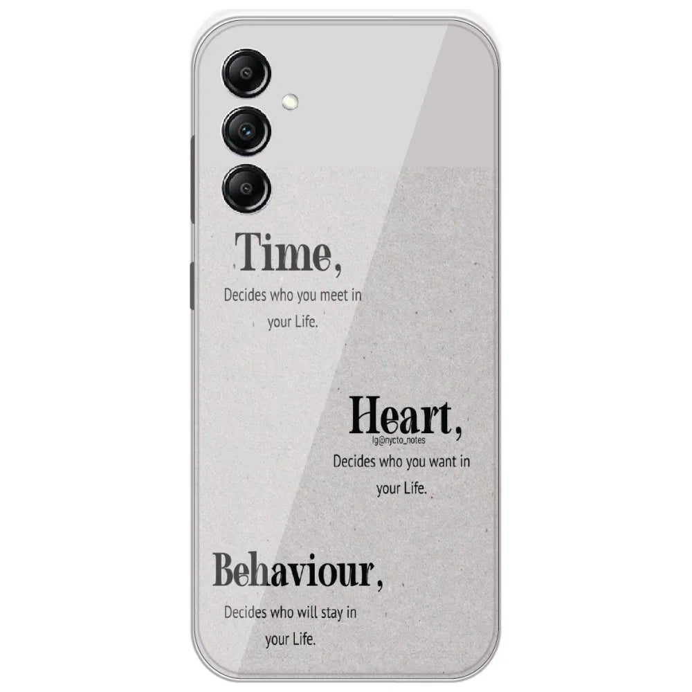 Time Heart Behaviour - Printed Silicone Case for Samsung Galaxy A14