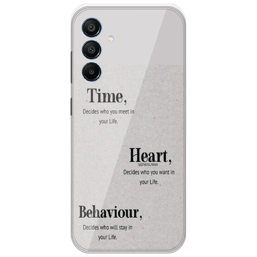 Time Heart Behaviour - Printed Silicone Case for Samsung Galaxy A15