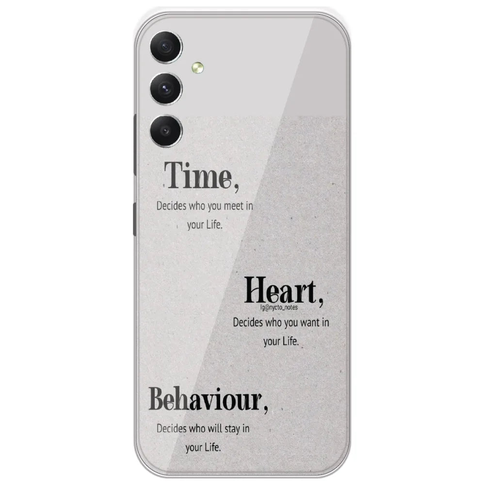 Time Heart Behaviour - Printed Silicone Case for Samsung Galaxy A34