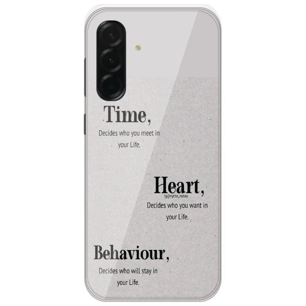 Time Heart Behaviour - Printed Silicone Case for Samsung Galaxy A36