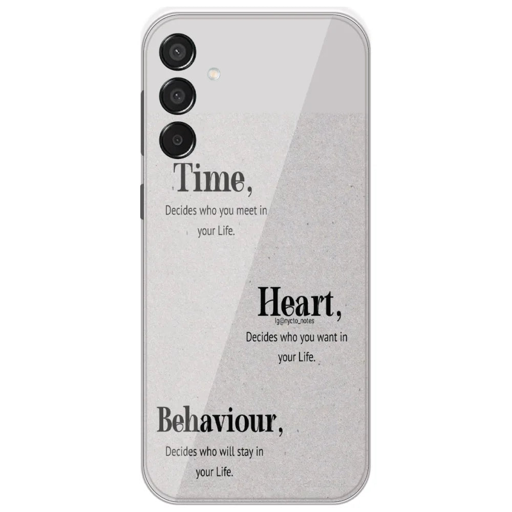 Time Heart Behaviour - Printed Silicone Case for Samsung Galaxy M15