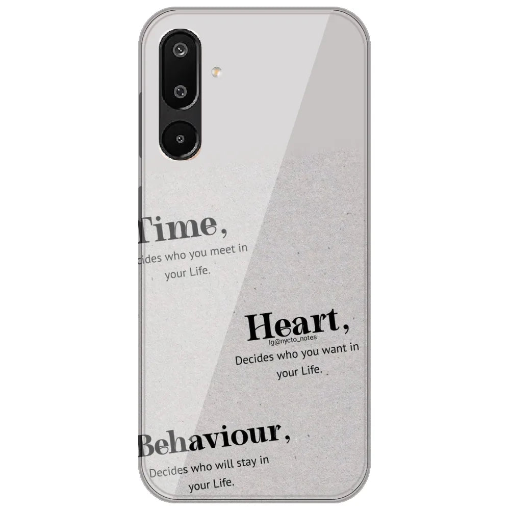 Time Heart Behaviour - Printed Silicone Case for Samsung Galaxy M16