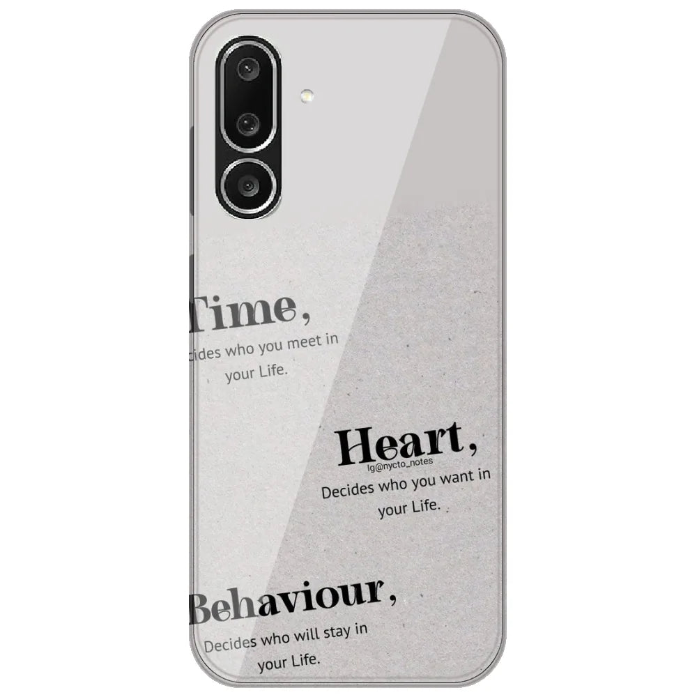 Time Heart Behaviour - Printed Silicone Case for Samsung Galaxy M36