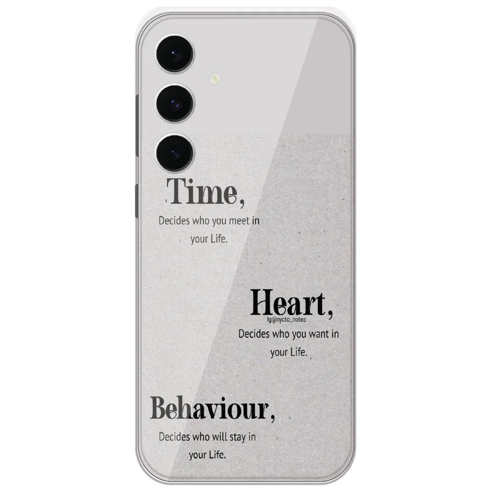 Time Heart Behaviour - Printed Silicone Case for Samsung Galaxy S24 FE