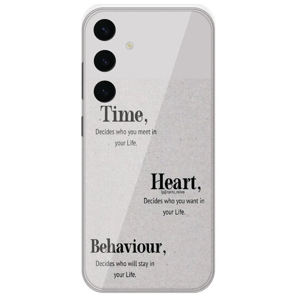 Time Heart Behaviour - Printed Silicone Case for Samsung Galaxy S24 Plus