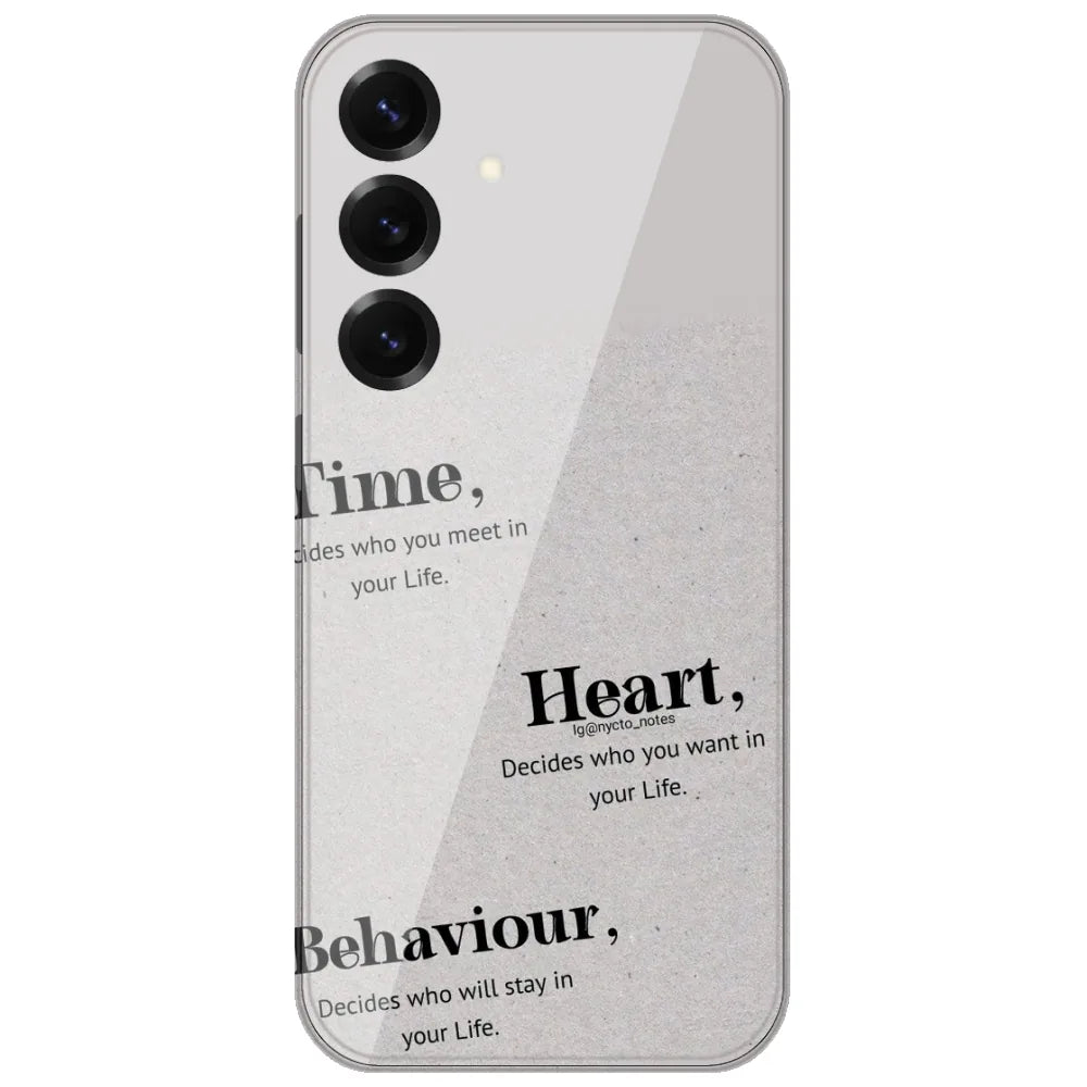 Time Heart Behaviour - Printed Silicone Case for Samsung Galaxy S25 FE