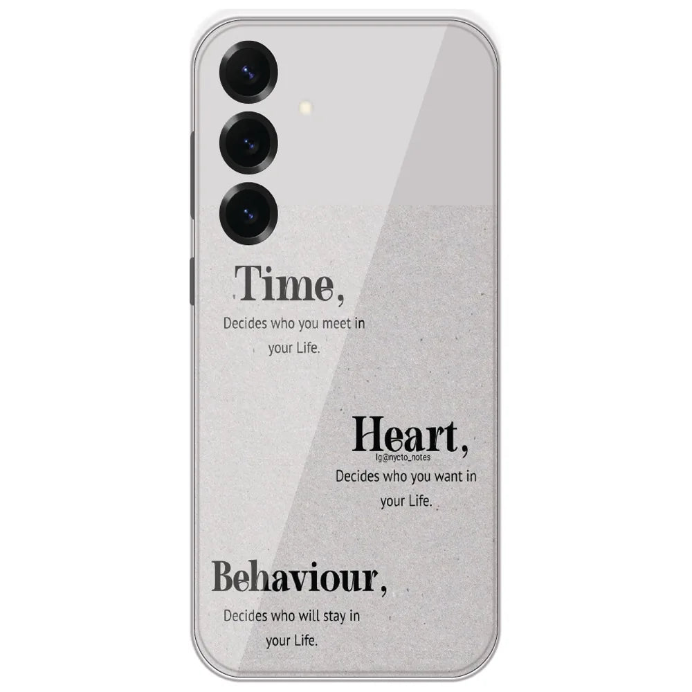 Time Heart Behaviour - Printed Silicone Case for Samsung Galaxy S25 Plus