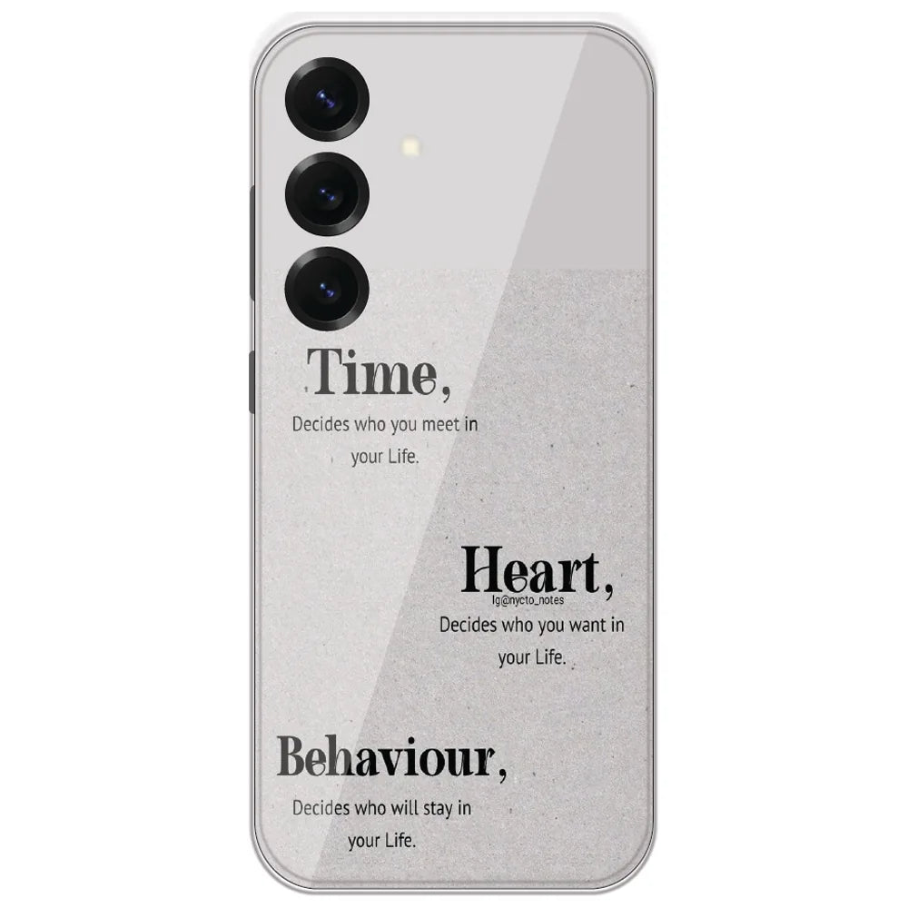 Time Heart Behaviour - Printed Silicone Case for Samsung Galaxy S25