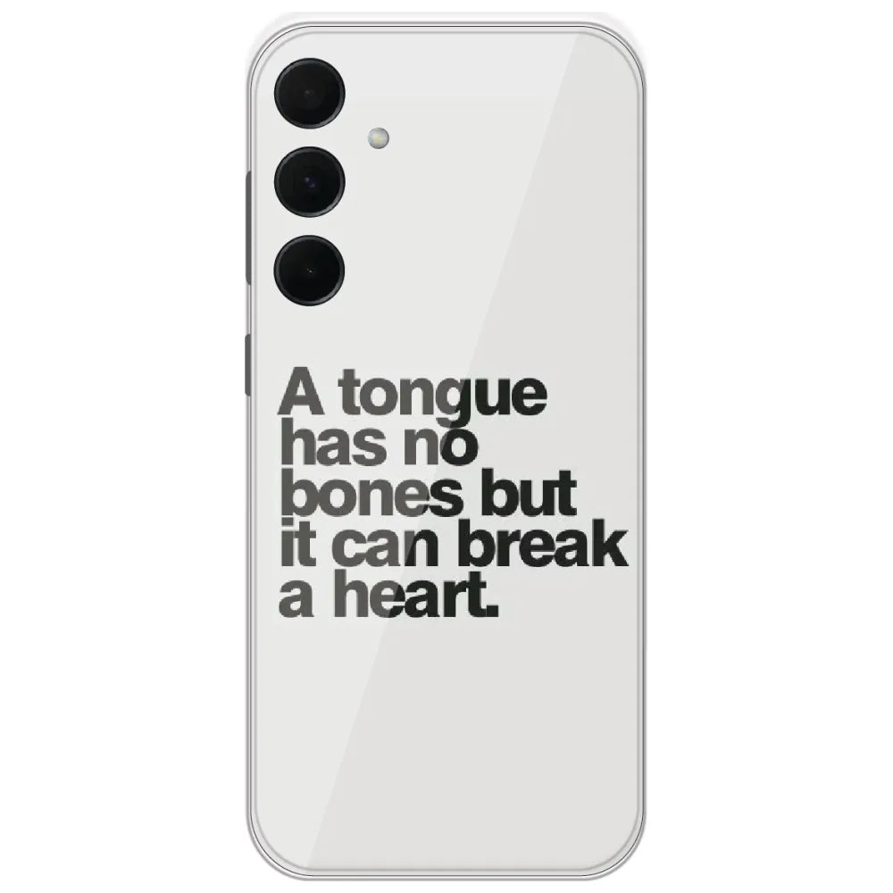 Tongue Has No Bones - Printed Silicone Case for Samsung Galaxy A35