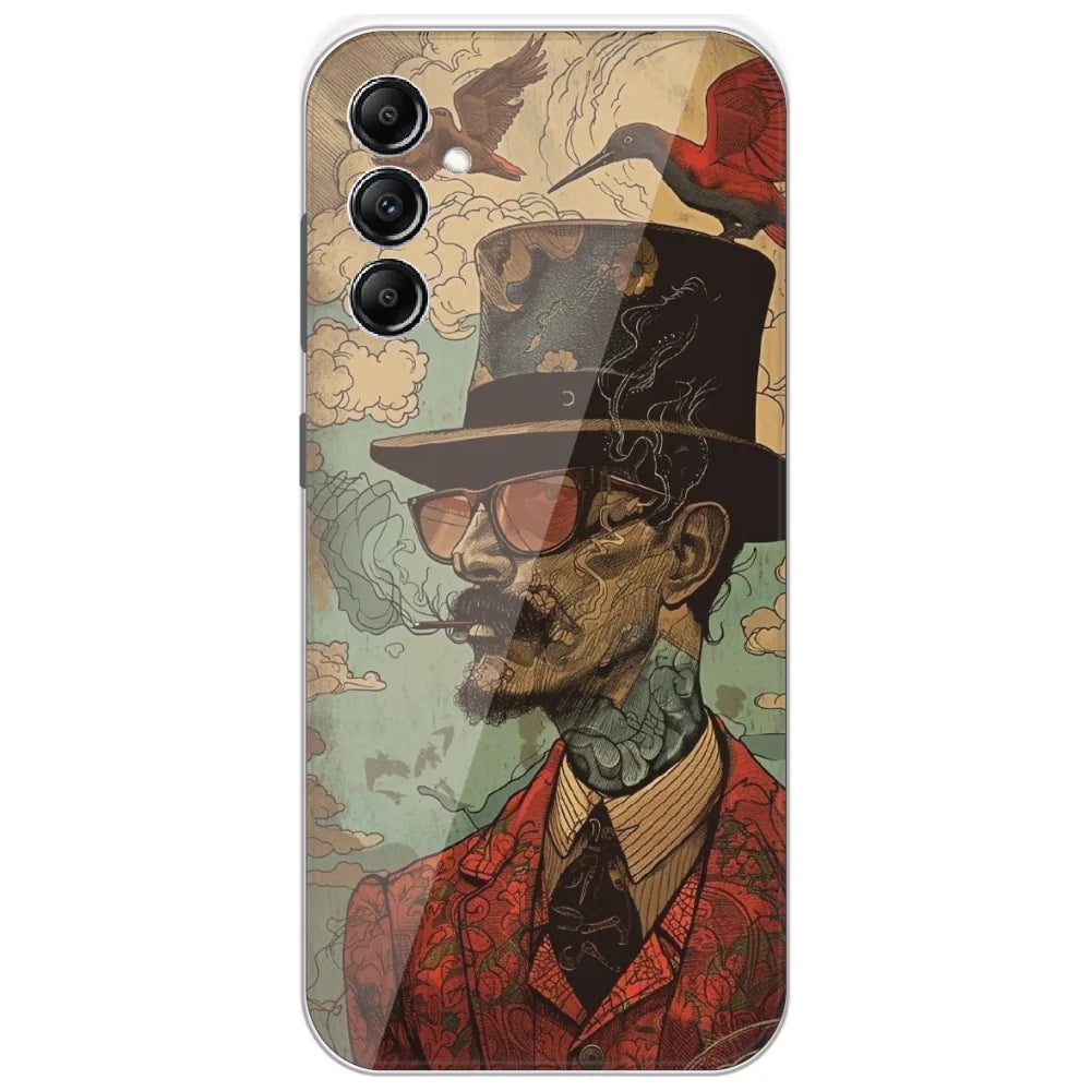 Top Hat Gentleman - Printed Silicone Case for Samsung Galaxy A14