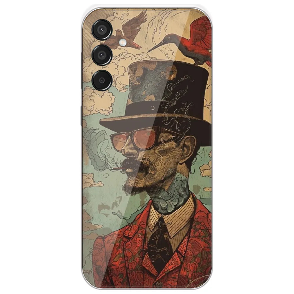 Top Hat Gentleman - Printed Silicone Case for Samsung Galaxy M15