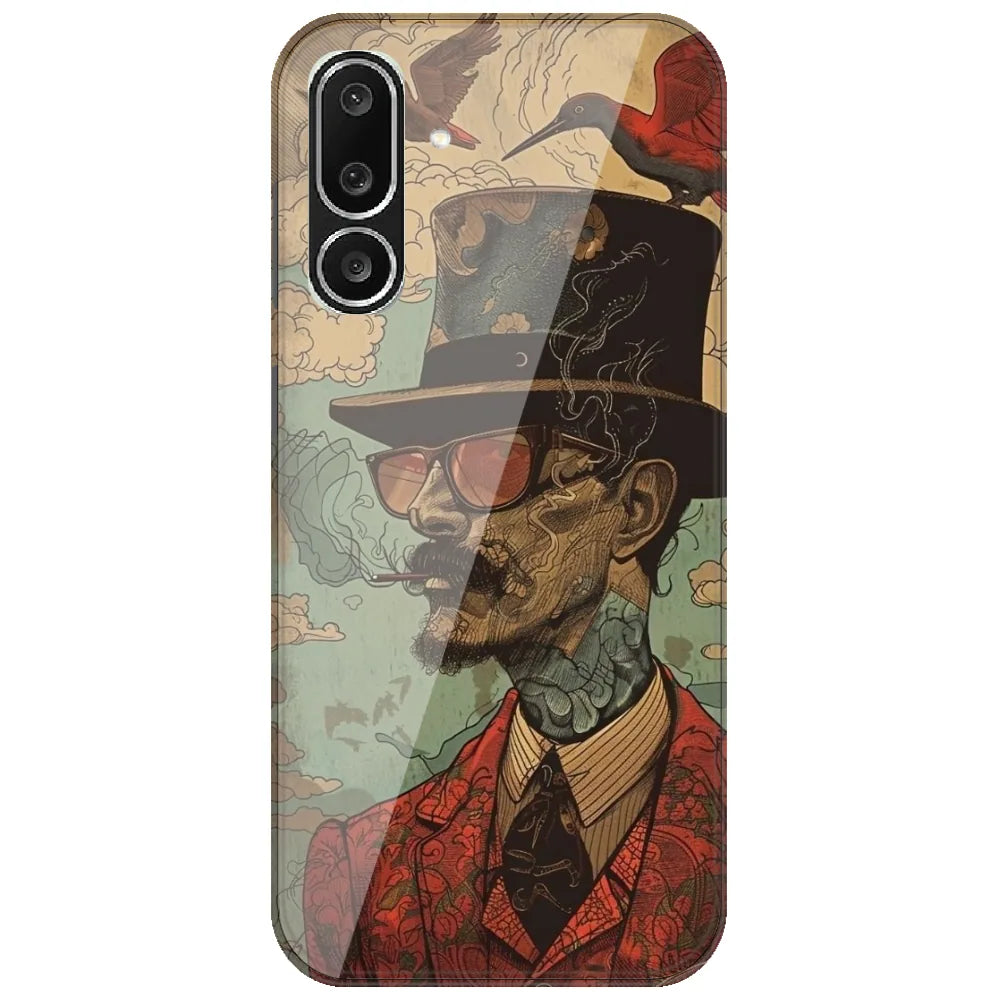 Top Hat Gentleman - Printed Silicone Case for Samsung Galaxy M36