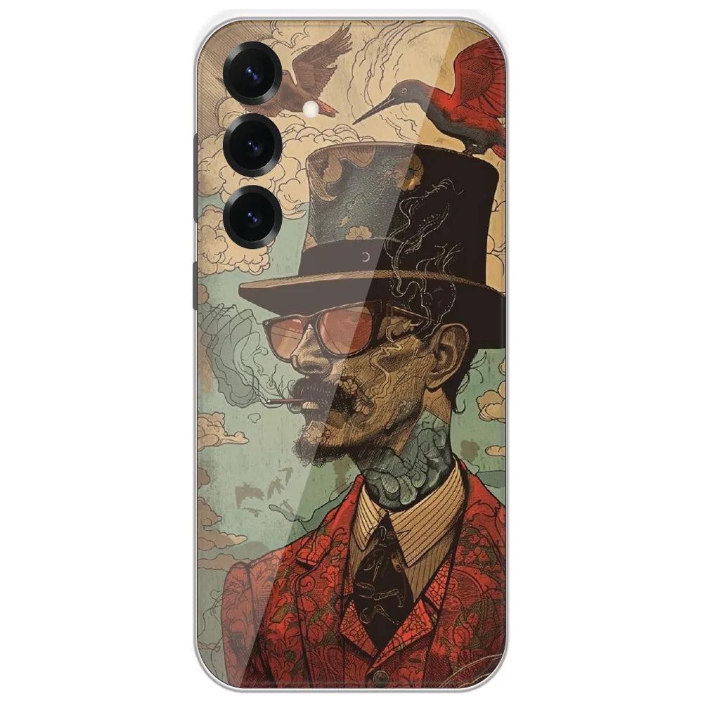 Top Hat Gentleman - Printed Silicone Case for Samsung Galaxy S25 Plus