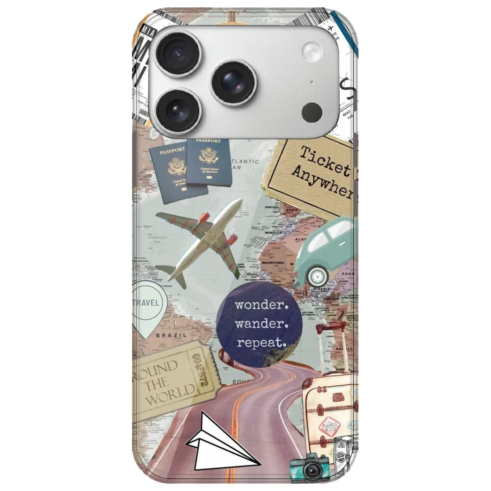 Travel Collage - Printed Silicone Case for Apple iPhone 17 Pro