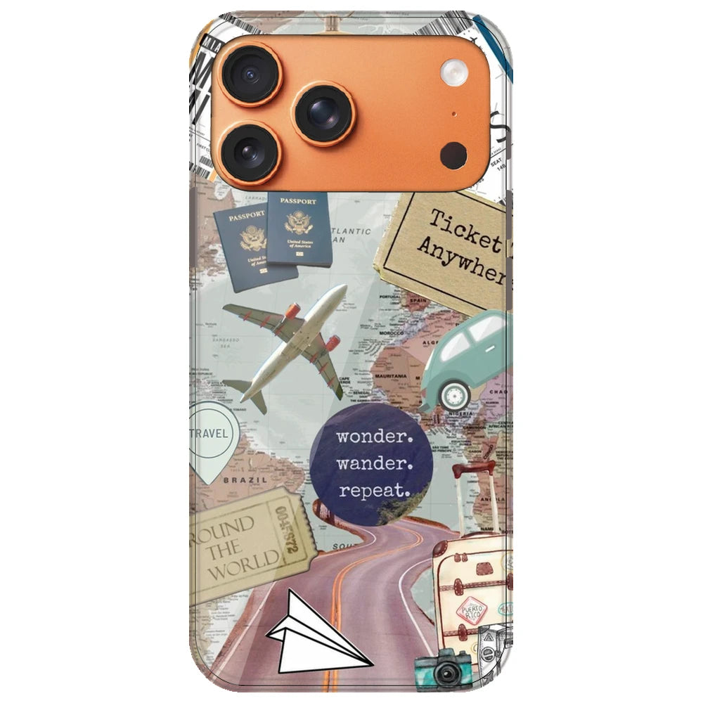 Travel Collage - Printed Silicone Case for Apple iPhone 17 Pro Max