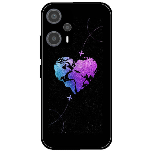 Travel Heart - Glossy Metal Silicone Case for Poco F5