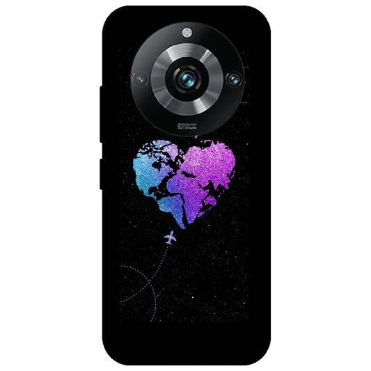 Travel Heart - Glossy Metal Silicone Case for Realme 11 Pro Plus