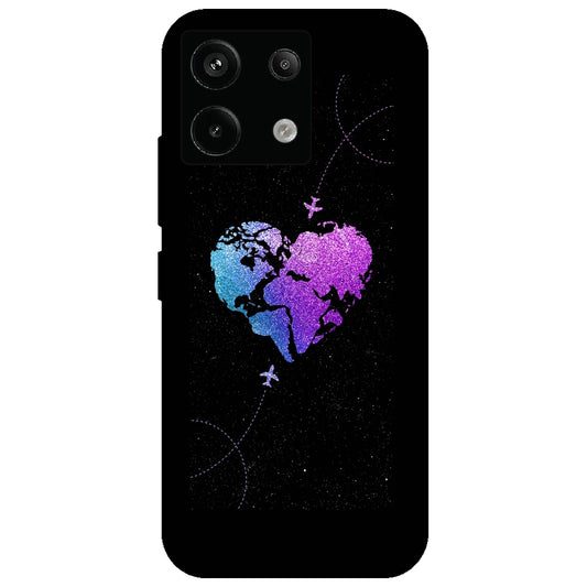 Travel Heart - Glossy Metal Silicone Case for Redmi Note 13 Pro 5G