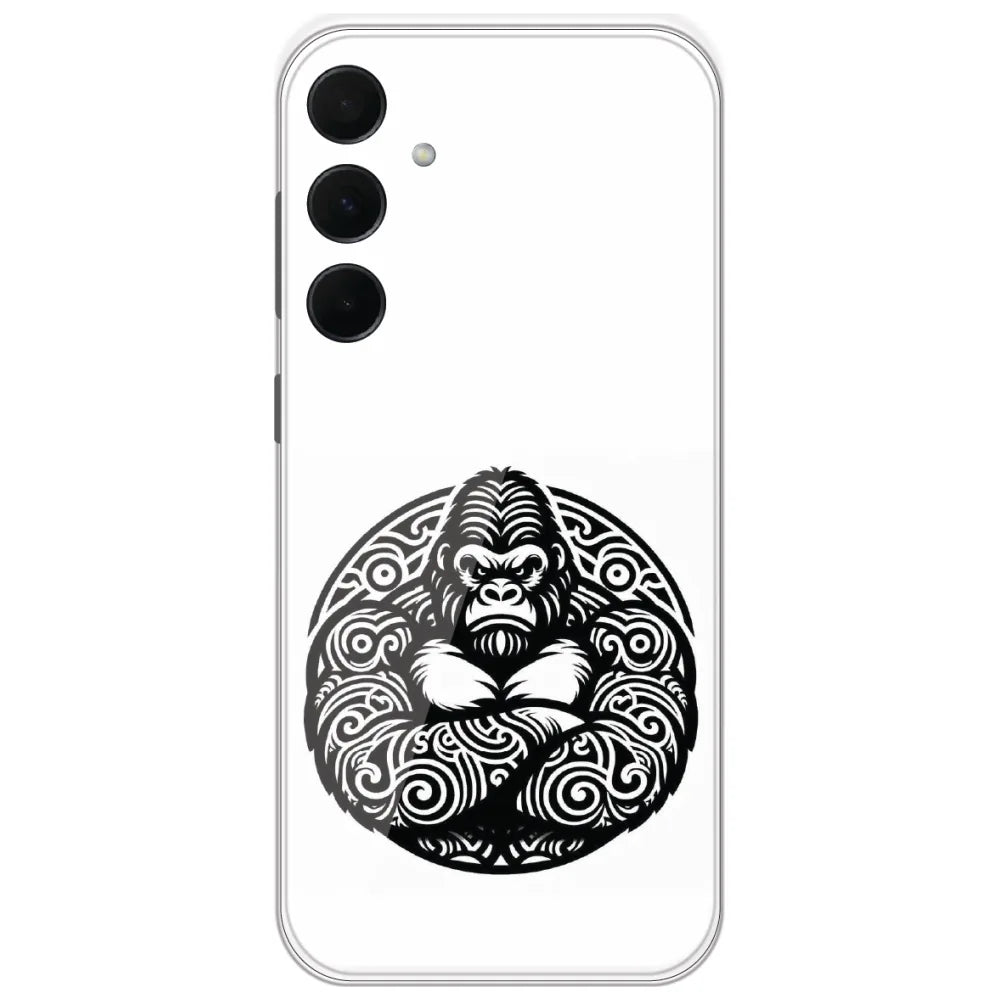 Tribal Gorilla - Printed Silicone Case for Samsung Galaxy A35