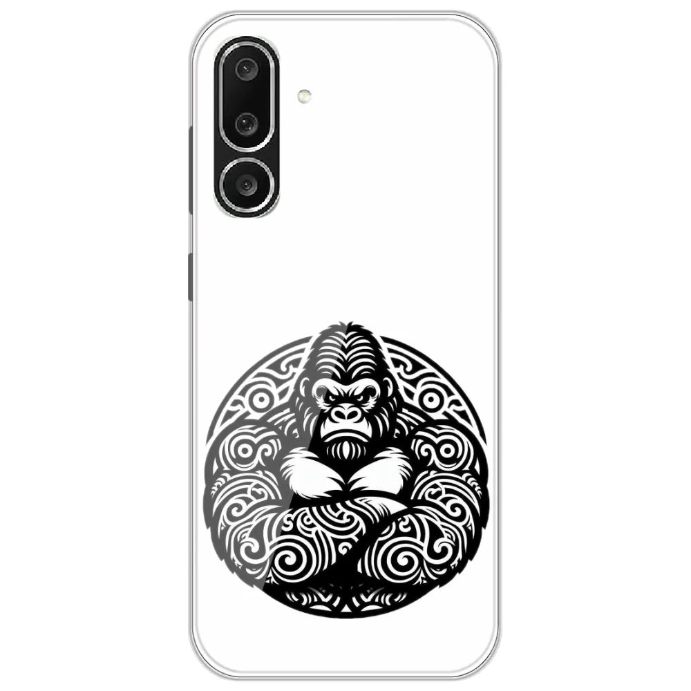 Tribal Gorilla - Printed Silicone Case for Samsung Galaxy M56 5G