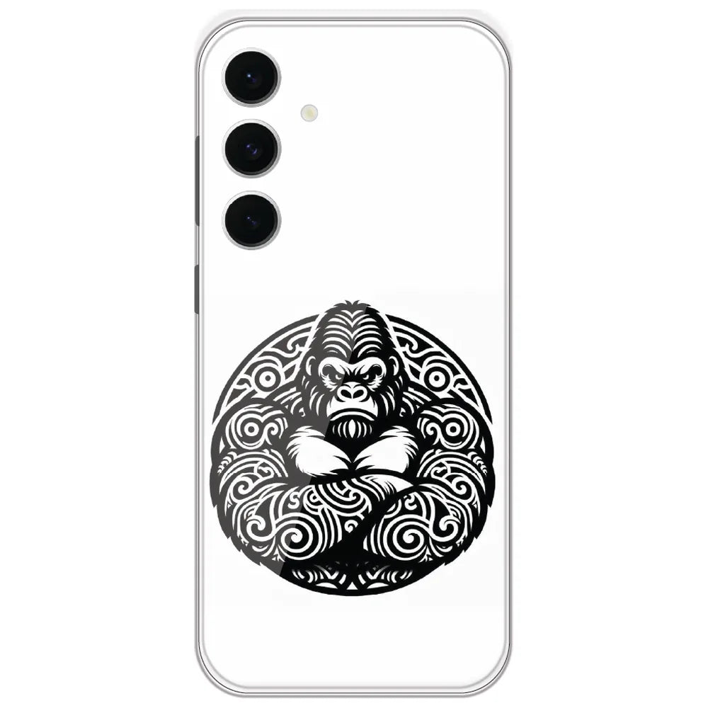 Tribal Gorilla - Printed Silicone Case for Samsung Galaxy S24 FE
