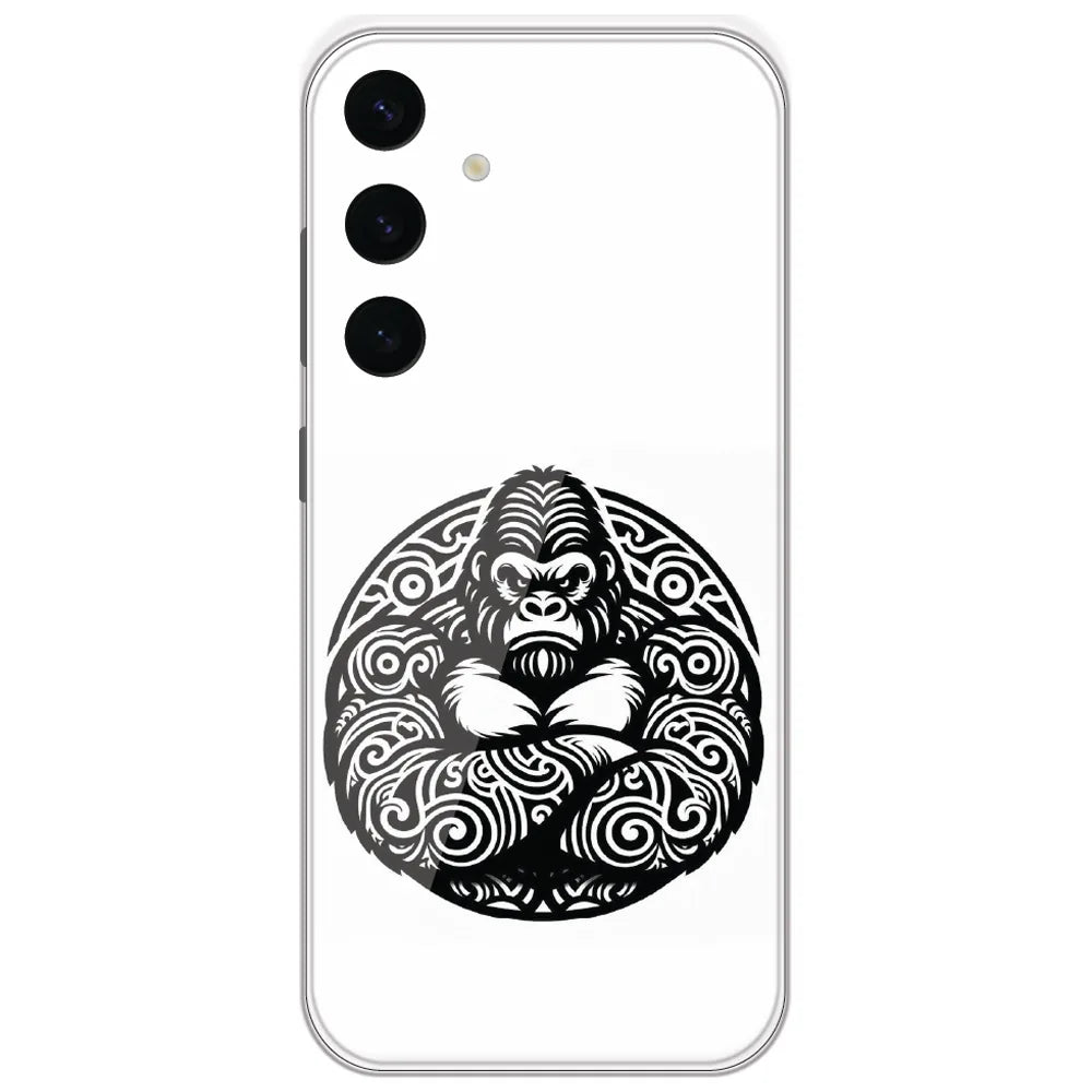 Tribal Gorilla - Printed Silicone Case for Samsung Galaxy S24 Plus