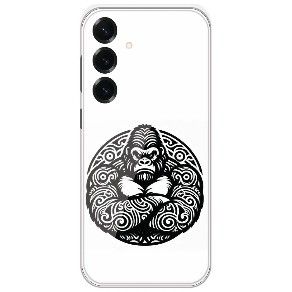 Tribal Gorilla - Printed Silicone Case for Samsung Galaxy S25 Plus
