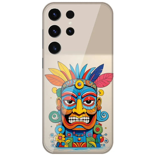 Tribal Tiki Mask - Printed Silicone Case for Samsung Galaxy S26 Ultra
