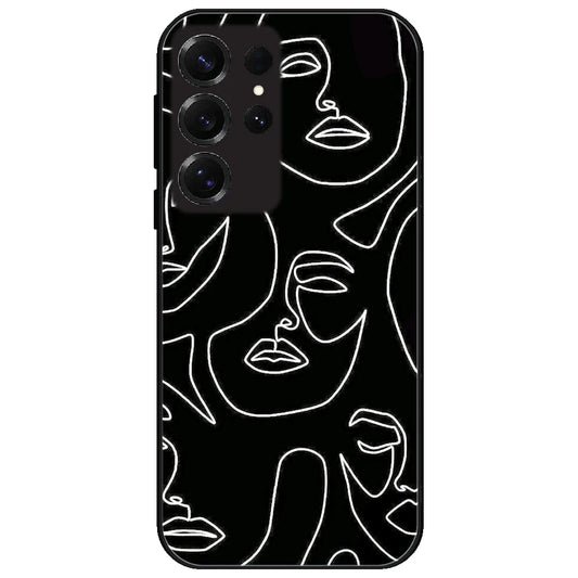 Two Faced - Glossy Metal Silicone Case for Samsung Galaxy S25 Ultra