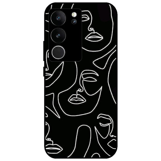 Two Faced - Glossy Metal Silicone Case for Vivo V29 5G